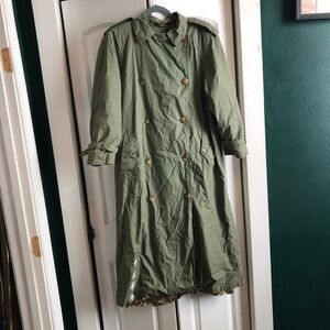 Vintage Olive Green Jones New YorkTrench Coat